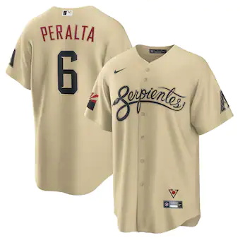 mens nike david peralta gold arizona diamondbacks city conn